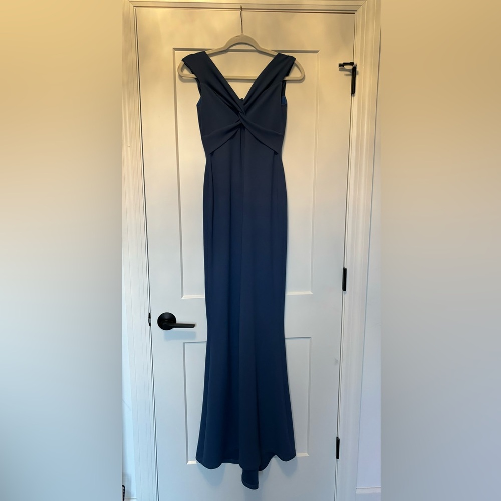 Nookie Long Maxi Sleeveless Gown Dress, Blue Size Medium